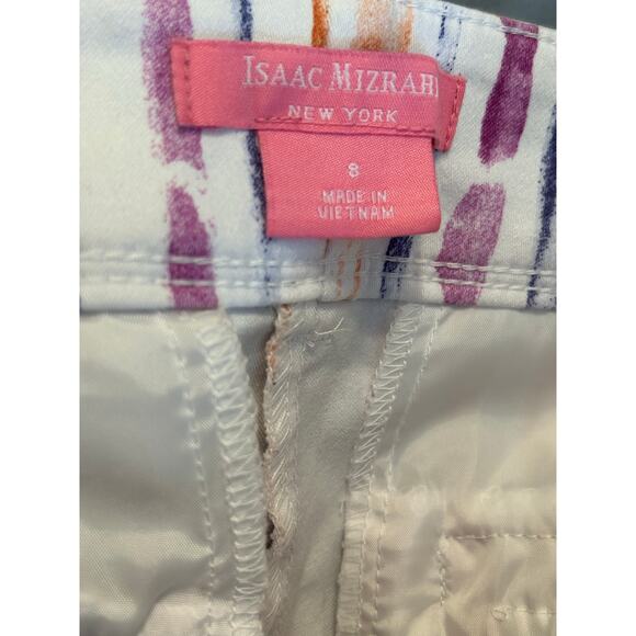 Isaac Mizrahi Shorts‎ Women’s 8 Colorful Striped Tailored Cotton Casual - Picture 5 of 7